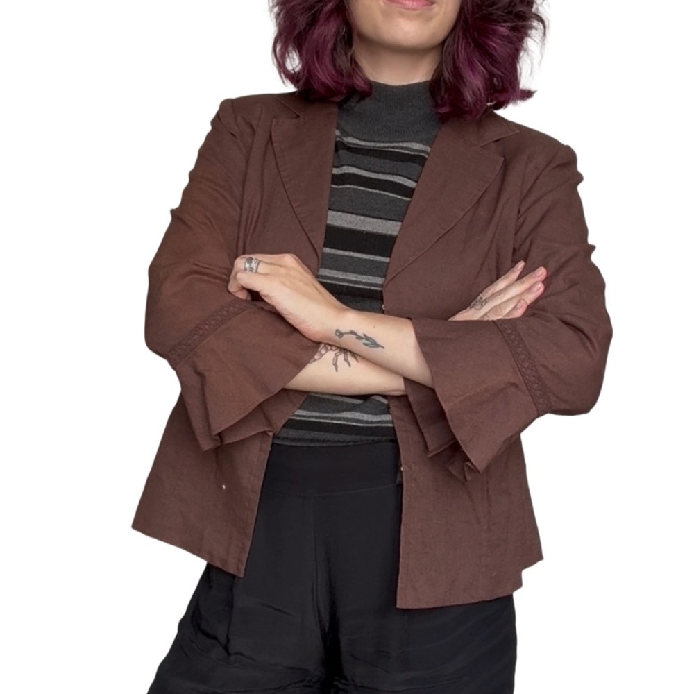 Oscar de la Renta Chocolate Brown Blazer